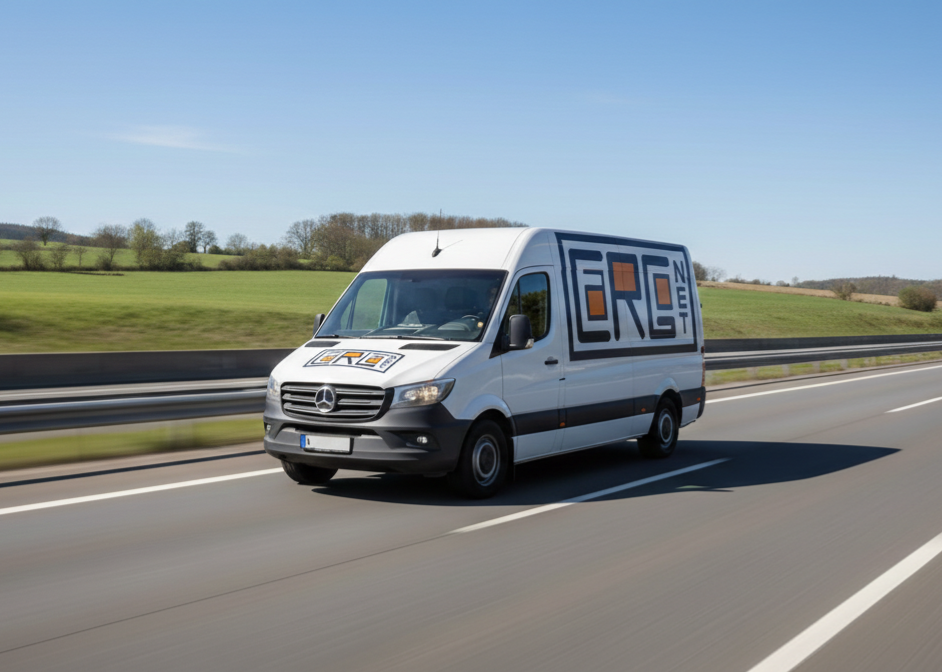 Samochód dostawczy Cargonet w trasie ekspresowej na autostradzie